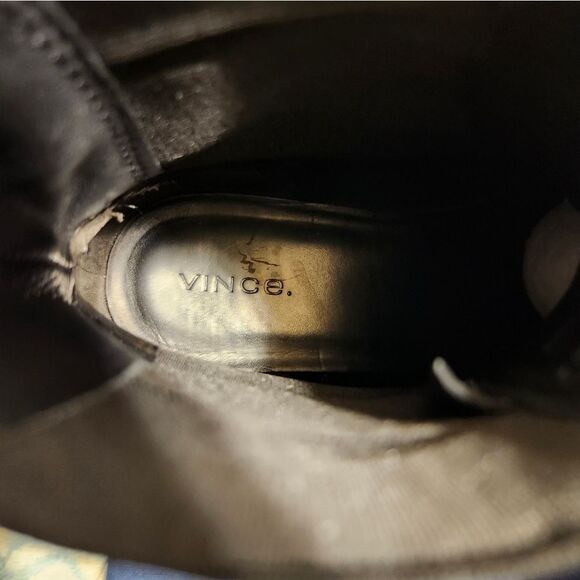 Vince Cecyl Black Leather Water Repellant Pull-on Chelsea Boots Sz. 7.5 Ret $500 - Picture 5 of 9